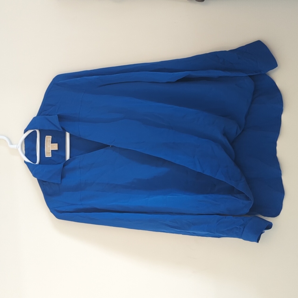 MK silk wrap blouse